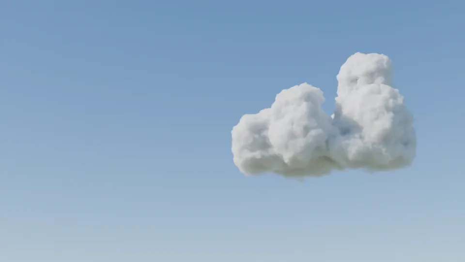 HyperClouds: a volumetric cumulus cloud in a blue sky